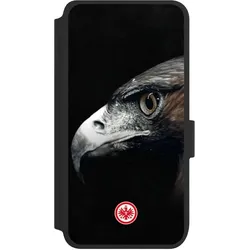 Nivocase Klapphülle für Samsung Galaxy S25 Handyhülle aus Kunst Leder NIVOflip schwarz Europameisterschaft (Samsung Galaxy S25), Smartphone Hülle, Schwarz