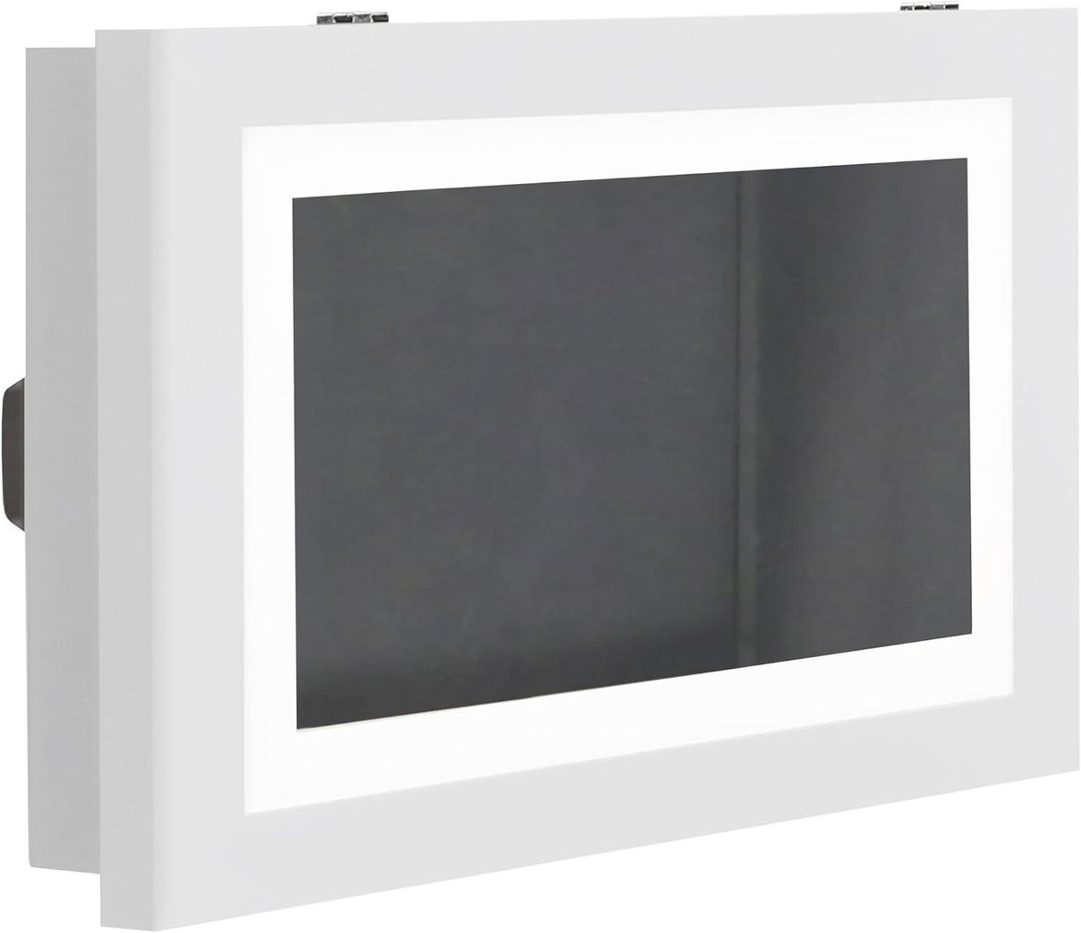 Witte houten fotolijst voor kinderkunst, opklapbaar ontwerp, DIN A4 formaat