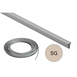 Schlüter Systems DILEX-FIS Einlage 30 m Rollenmaterial Silikon SG - Steingrau Höhe: 7 mm Breite: 3,5 mm Länge: 30 m