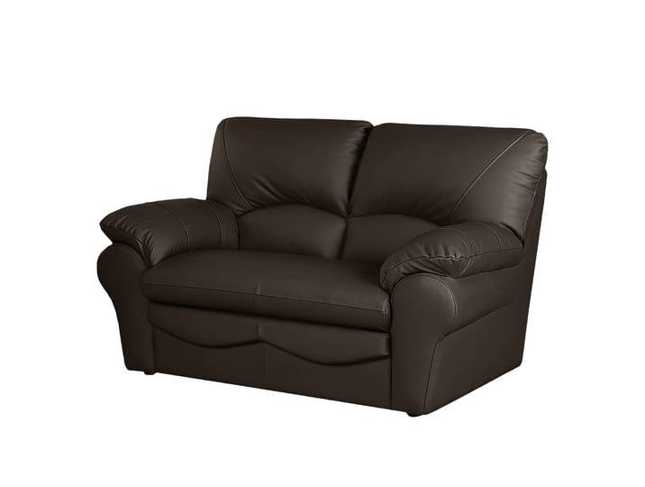 2-Sitzer Sofa Kunstleder Braun/Dunkelbraun Kunstleder Solis 150 x 92 x 85cm Modern