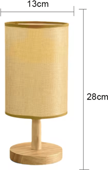 Inspire Essentials LED Table Lamp With Fabric Shade For Bedroom And Bedside Lighting yellow