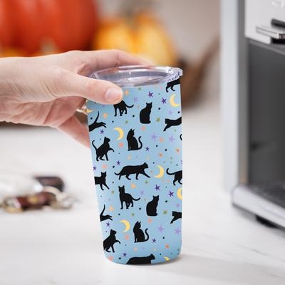 Evergreen Black Cat Stainless Steel Tumbler with Gift Box