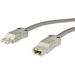 Adels-Contact 92875240 Netz-Anschlusskabel Netz-Stecker - Netz-Buchse Gesamtpolzahl: 2 Weiß 4.00 m 25 St.