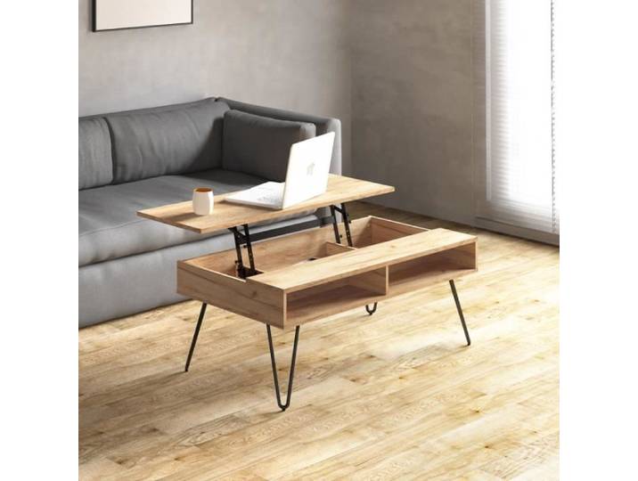 Table basse 2 niches et plateau relevable Altura