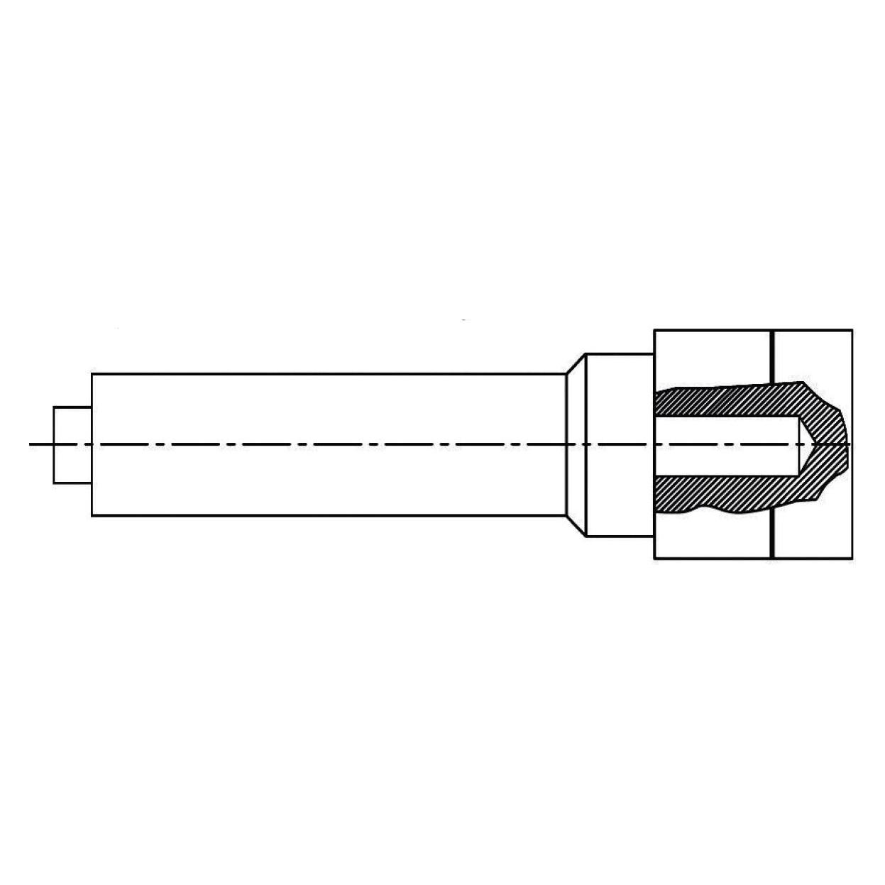 Schweisskraft Ersatz-Kohle 60°, gebohrt mit M 10 Gewinde für 1026 ST und 1028 ST (1231026AS)