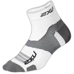 2XU, Unisex, Sportsocken, Vectr Ultralight (XL), Weiss, Grau