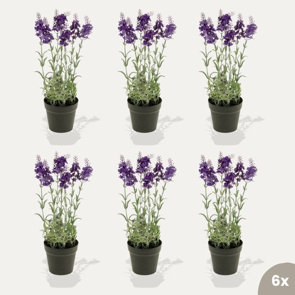 Bundelset van 6 stuks Lavendel kunstplanten