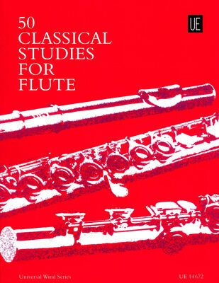 Universal Edition 50 Classical Studies For Flute