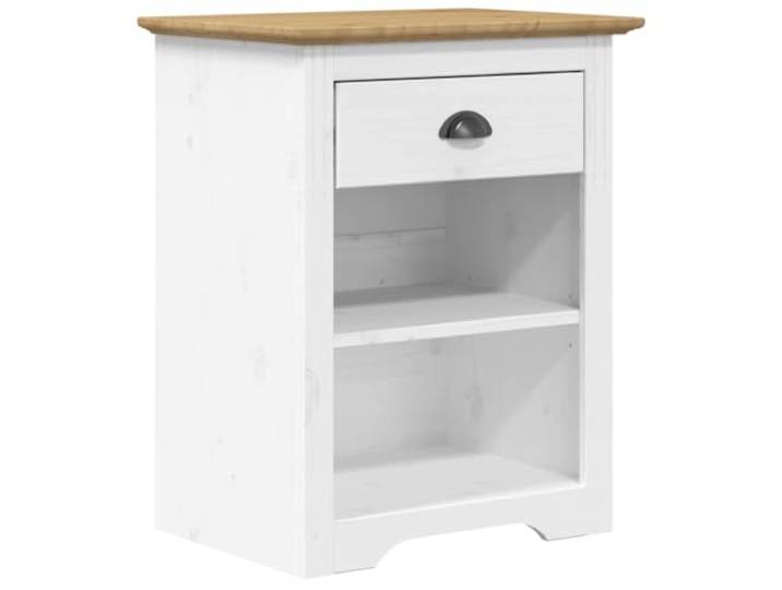 Heofavd Nachttisch BODO Kiefernholz Braun 53x38,5x67 cm