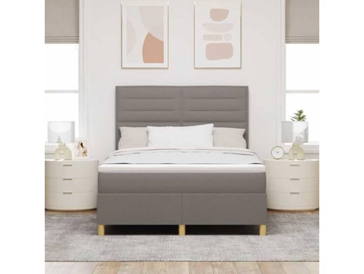 KTHLBRH Boxspringbett 140 x 200 cm mit Matratze Verstellbares Kopfteil, ergonomisches Design, moderner Stil, robuster Stoff