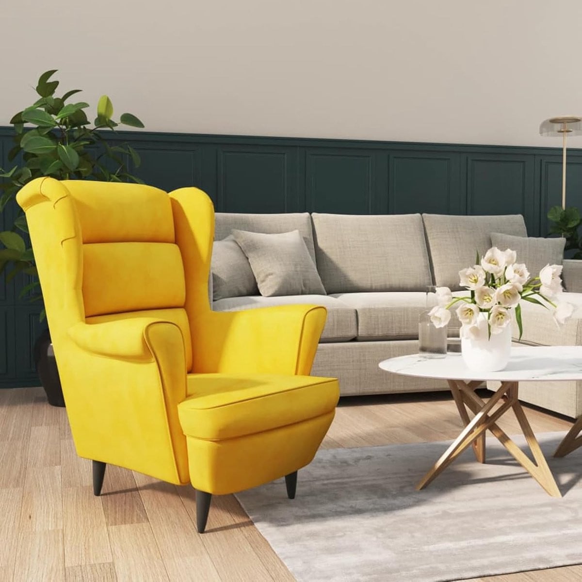 Moderne luxe velvet fauteuil voor volwassenen