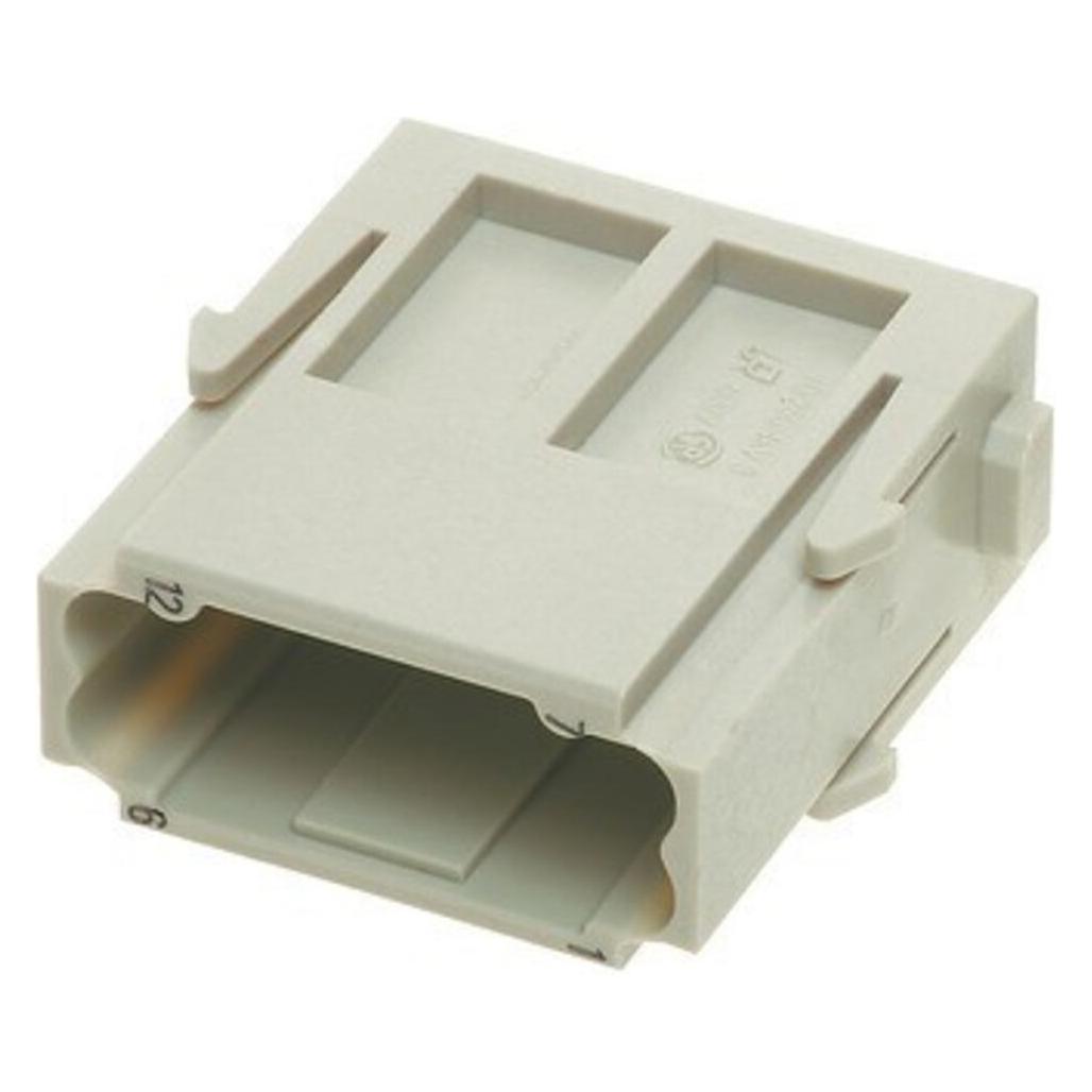 Harting HAN DD Modul 6B, 10B, 16B, 24Bfür 12 Crimpbuchsenmax 2,5mm2, Stiftteil (09140123001)
