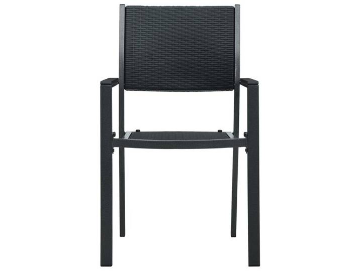Noir Siège de jardin - Chaises de jardin - (2 pcs) - Noir Plastique Aspect de rotin C2487