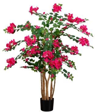 Nearly Natural 4-ft Artificial Deluxe Bougainvillea Tree - Green