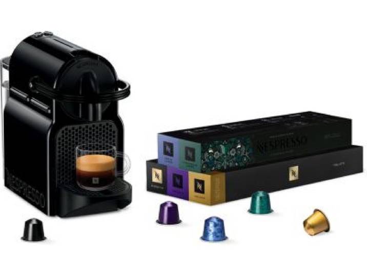 Delonghi Nespresso - Nespresso Inissia En80.B + 50 Capsules