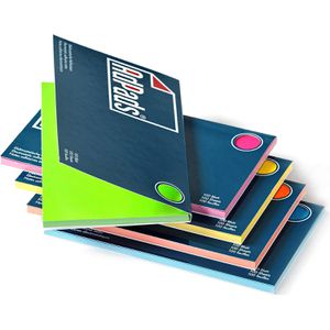 AdPads Moderationskarten Set Bunt, 500 Stück, selbsthaftend, rechteckig, farbig sortiert, 10 x 17 cm