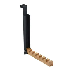 Relaxdays Klappbare Türgarderobe schwarz Hellbraun,Schwarz