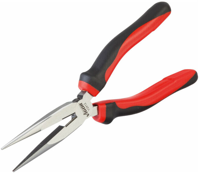 VIGOR Pince plate-ronde V2412 Longueur totale : 200 mm (V2412)