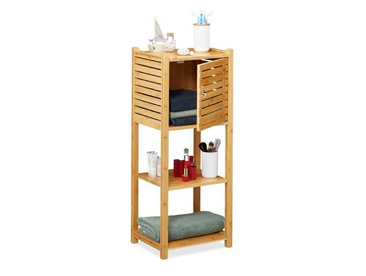 Relaxdays Badregal Bambus mit 4 Ablagen