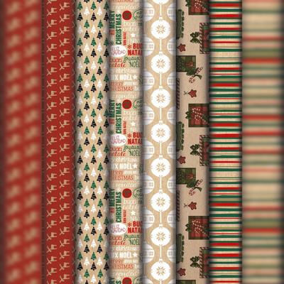 Clairefontaine 60x Geschenkapier Kraft braun 60g, 60 Rollen 2x0,7m im Kartondisplay, Sortierung Weihnachten - Sortierung 223799C