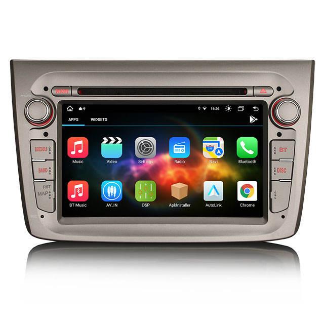 Erisin ES8830M Autoradio Alfa Romeo MiTo Android 14 4GB+64GB 7 Zoll CarPlay Android Auto GPS DSP Bluetooth DVD