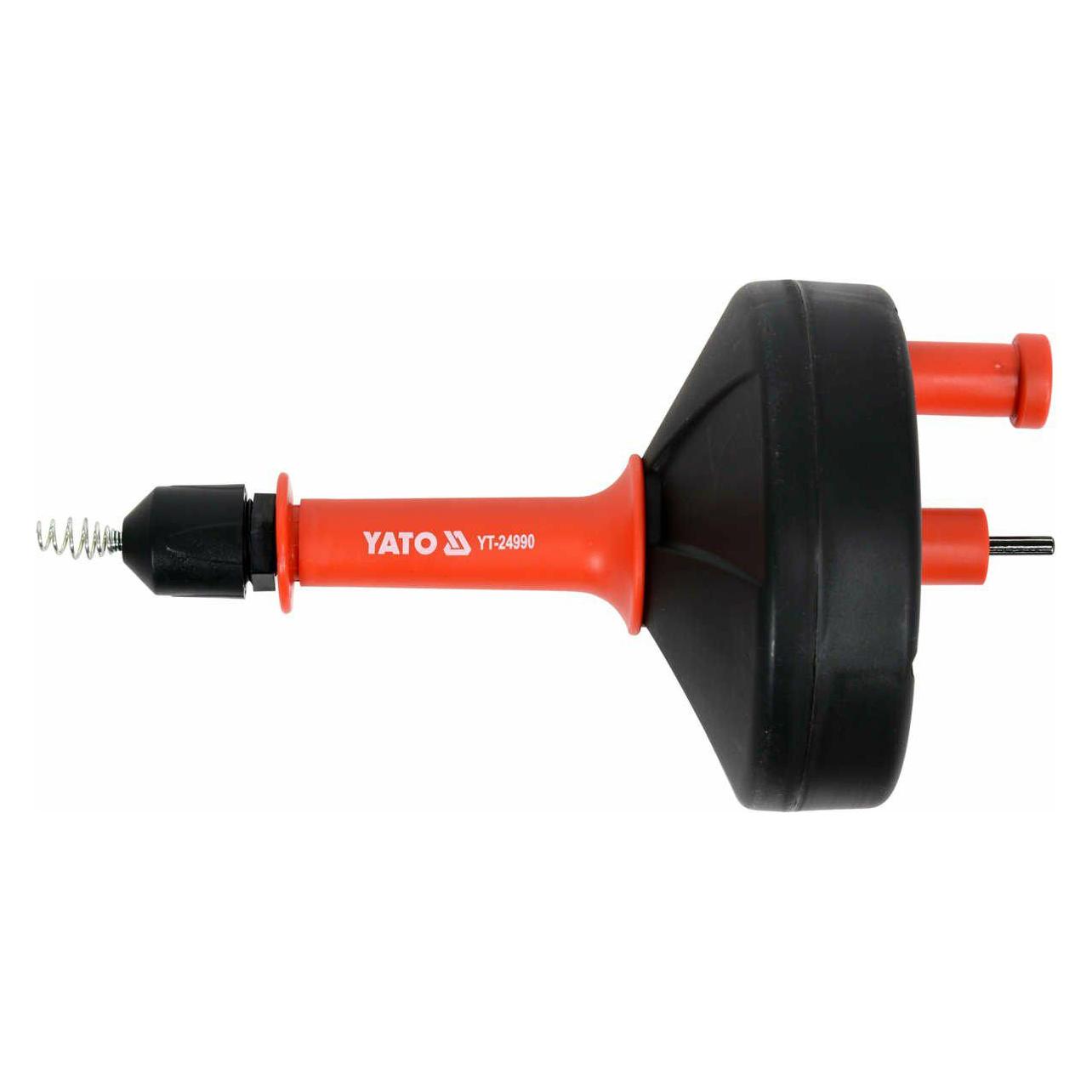 Yato spirale abfluss rohrreinigung Länge 6 Meter Ø 0.6 cm|rohrreiniger abflussreiniger, Drainagescha (1 Stk.) (YT-24990)