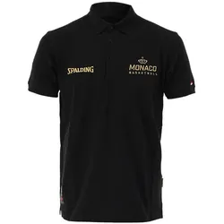 Spalding, Unisex, Sportshirt, Polo AS Monaco Black Edition (XL), Schwarz