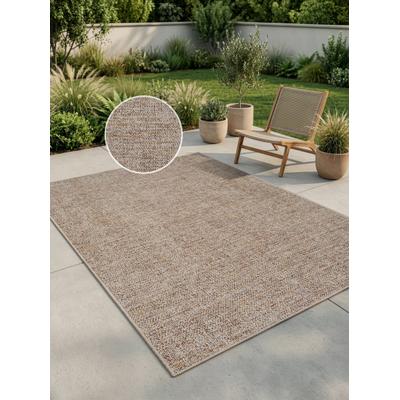 Teppich OTTO HOME "Lennor, In- und Outdoor geeignet, Balkon, Camping", beige meliert, B:200cm H:8mm L:200cm, Kunstfaser, Teppiche, Teppich, Wetterfest & UV-beständig, meliert, Sisal-Optik, Esszimmer, Wohnzimmer
