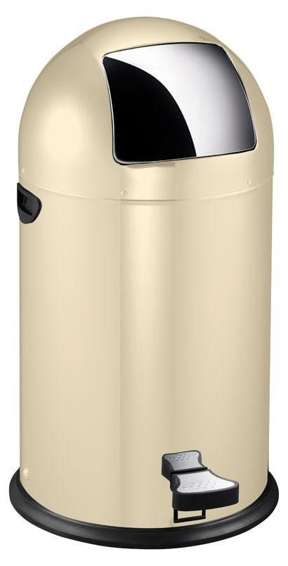 EKO Kickcan afvalemmer 33 liter - Crème - Staal