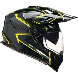 Z1R Range Voyager, Endurohelm - Schwarz/Grau/Neon-Gelb - M