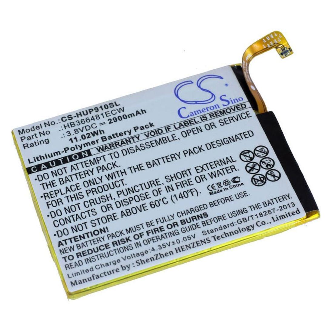 Battery for Huawei HB366481ECW Replacement Battery (HW_HUP910SL)