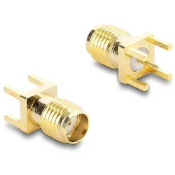 Delock SMA Buchse gerade auf Leiterplatte Gewindelänge 5 mm