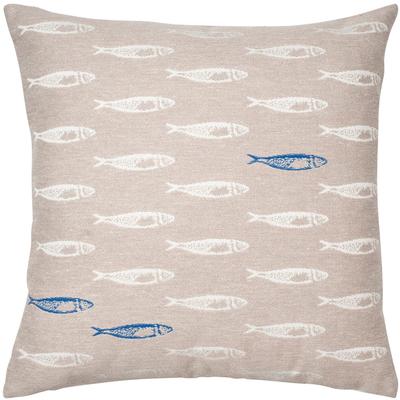 Dekokissen PAD "SARDINE", beige, B:45cm L:45cm, Baumwolle, Dekokissen_Sitzkissen_Kissenhüllen, made in europe