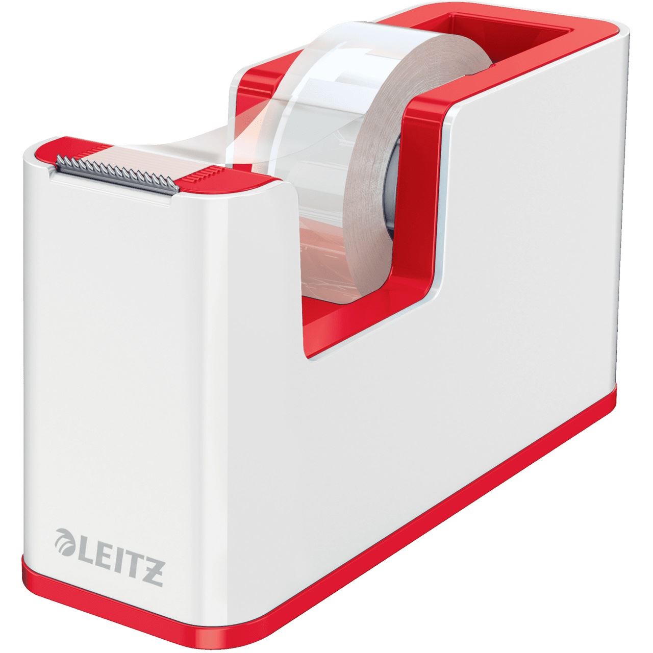 LEITZ Tischabroller WOW Duo Colour perlweiß/rot