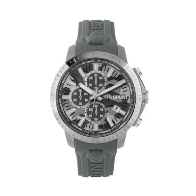 Luxusuhr PLEIN SPORT "Gain", grau (1ss, stainlesssteel), Armbanduhren, Herren