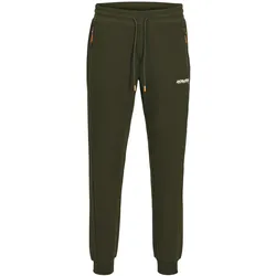 Jack & Jones, Herren, Sporthose, Regular Fit Jogginghose Jogginghose (S), Braun, Grün