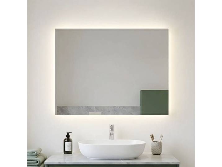 MIROIR DE SALLE DE BAINS 90X70 CM ÉCLAIRAGE À LEDS