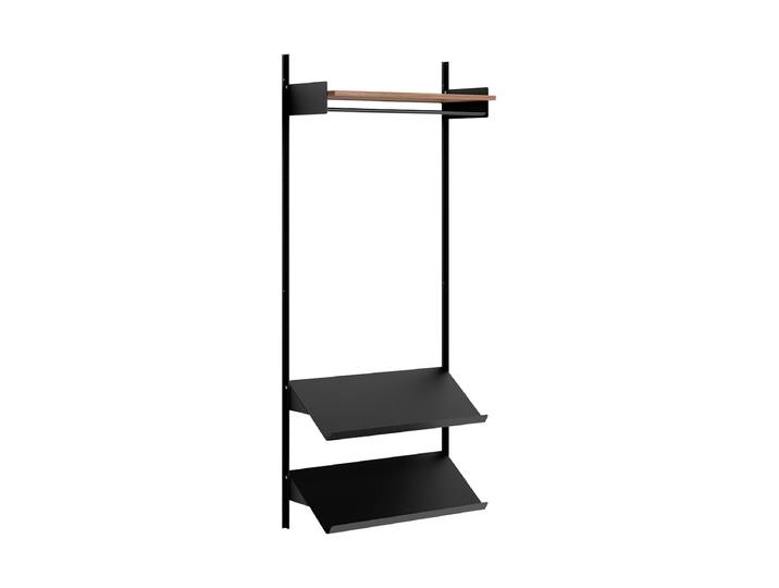 Modulare Design Wandgardarobe „New Works Wardrobe“ Eschenholz / Schwarz