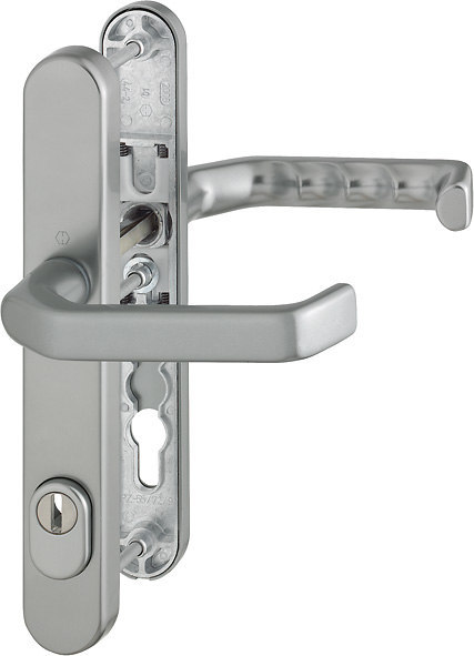 HOPPE Schutz-Drückergarnitur mit Schmalschild Liverpool 1313G/3359ZA/3357N, Aluminium 2895611