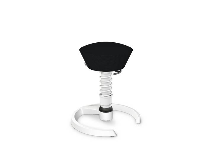 Aeris Swopper office stool Black/White, Plastic glides, Dynamic sitting - ideal for healthy sitting