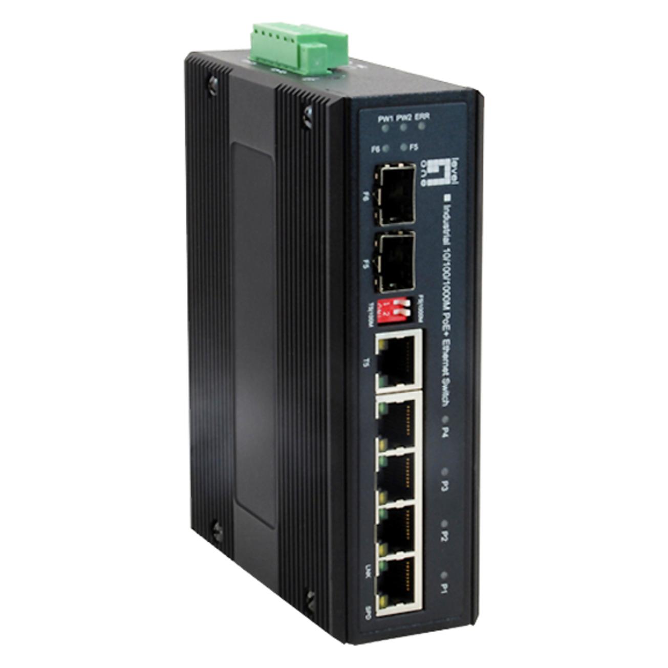 LevelOne IES-0610: 4+2Port PoE+ Switch (6 Ports) (55506307)