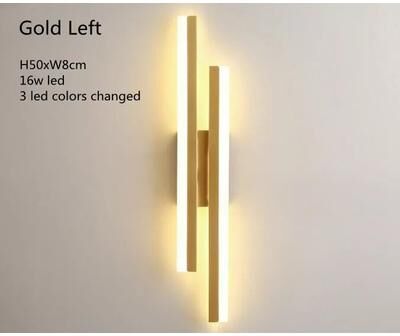 Uplift Treasures LED Wall Sconce With Acrylic Lampshade gold Left 3 Colors Changed