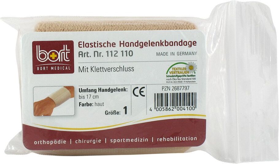 Bort Handgelenkbandage Größe 1 haut mit Klettband vers. 1stk