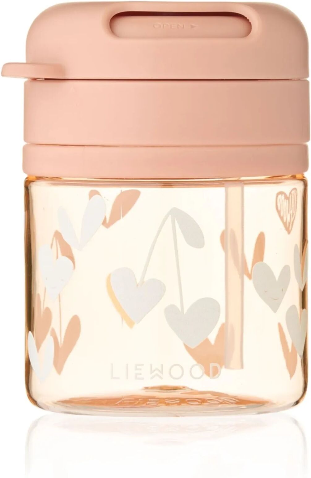 Liewood Tasse avec paille Pavia en tritan Sweethearts/Pale tuscany taille unique