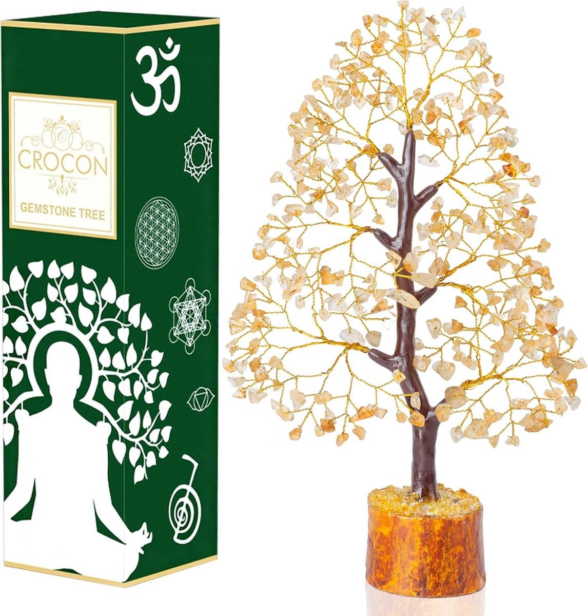 Zeven Chakra Edelsteen Levensboom - Kristalboom voor Genezing en Feng Shui Woondecoratie