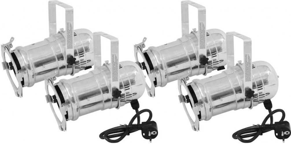 4 X Eurolite Par-30 Spot Silber