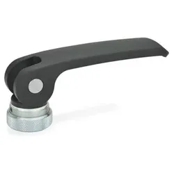 Exzenterspanner, Hebel Zink-Druckguss, Auflagescheibe Kunststoff, mit Innengewinde (927-82-M6-A-B)