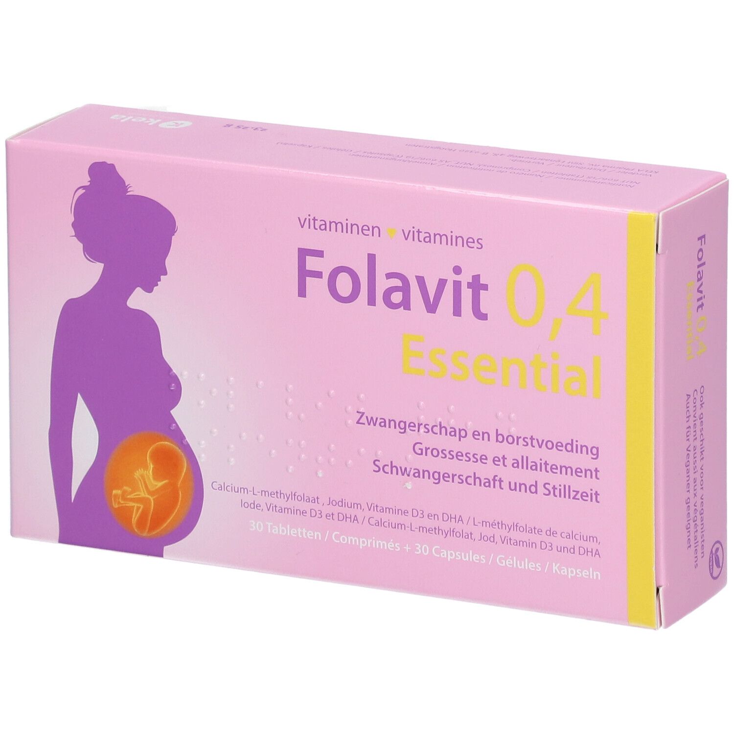 Folavit 0,4 Essential Nieuwe Formule 30+30 St Kombipackung