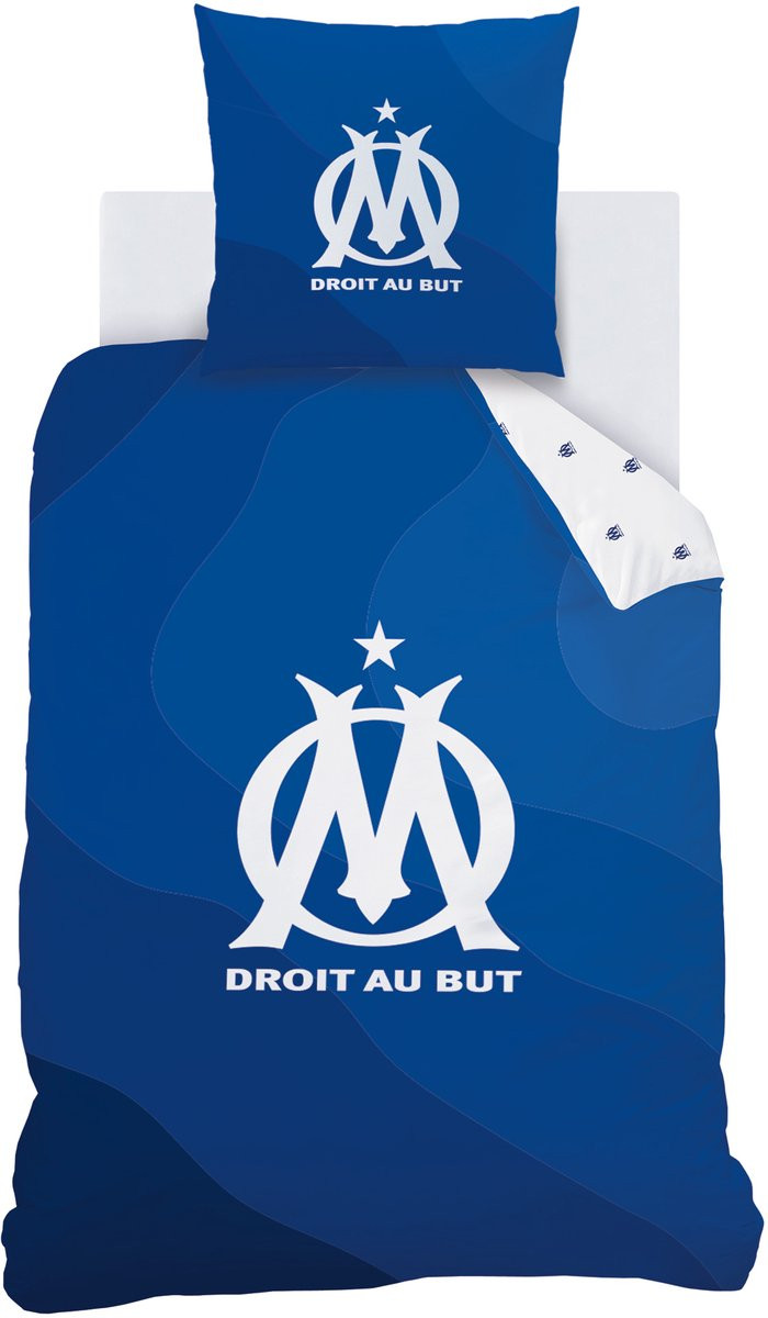 Olympique Marseille Dekbedovertrek Ondeblue van Katoen, 140 x 200 cm + 63 x 63 cm