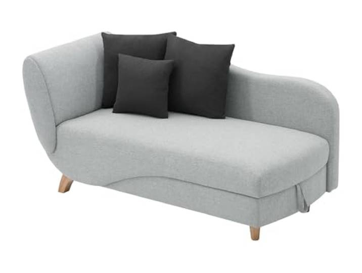 Vente-unique Recamiere mit Schlaffunktion & Stauraum - Ecke Links - Stoff - Hellgrau - Penelope